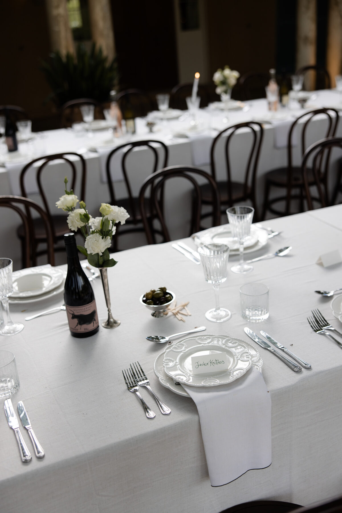 Wedding table setting